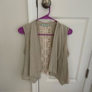 Maurice’s Beige Crochet Vest